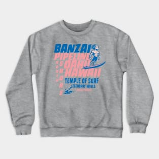 Banzai Pipeline Oahu, Hawaii Surfing Crewneck Sweatshirt